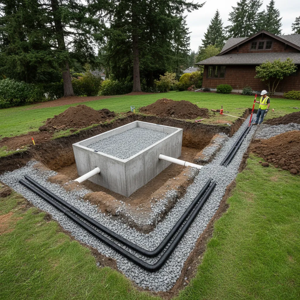 portland or conventional septic system installation square